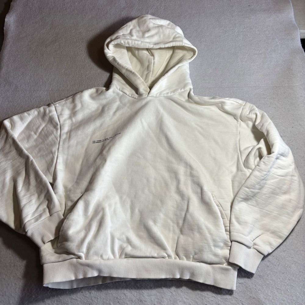Pangaia Womens Recycled Organic Cotton Hoodie Off White Oversized Medium‎ 0101